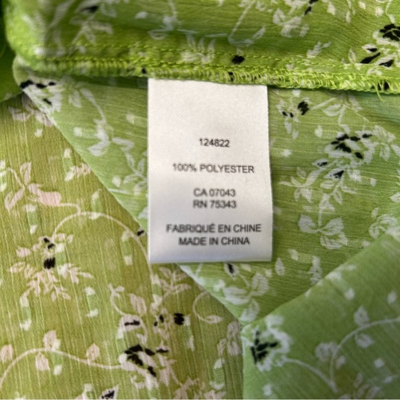 NWT RACHEL ZOE Chartreuse Floral Print Smocked Sleeveless Blouse - Picture 10 of 13